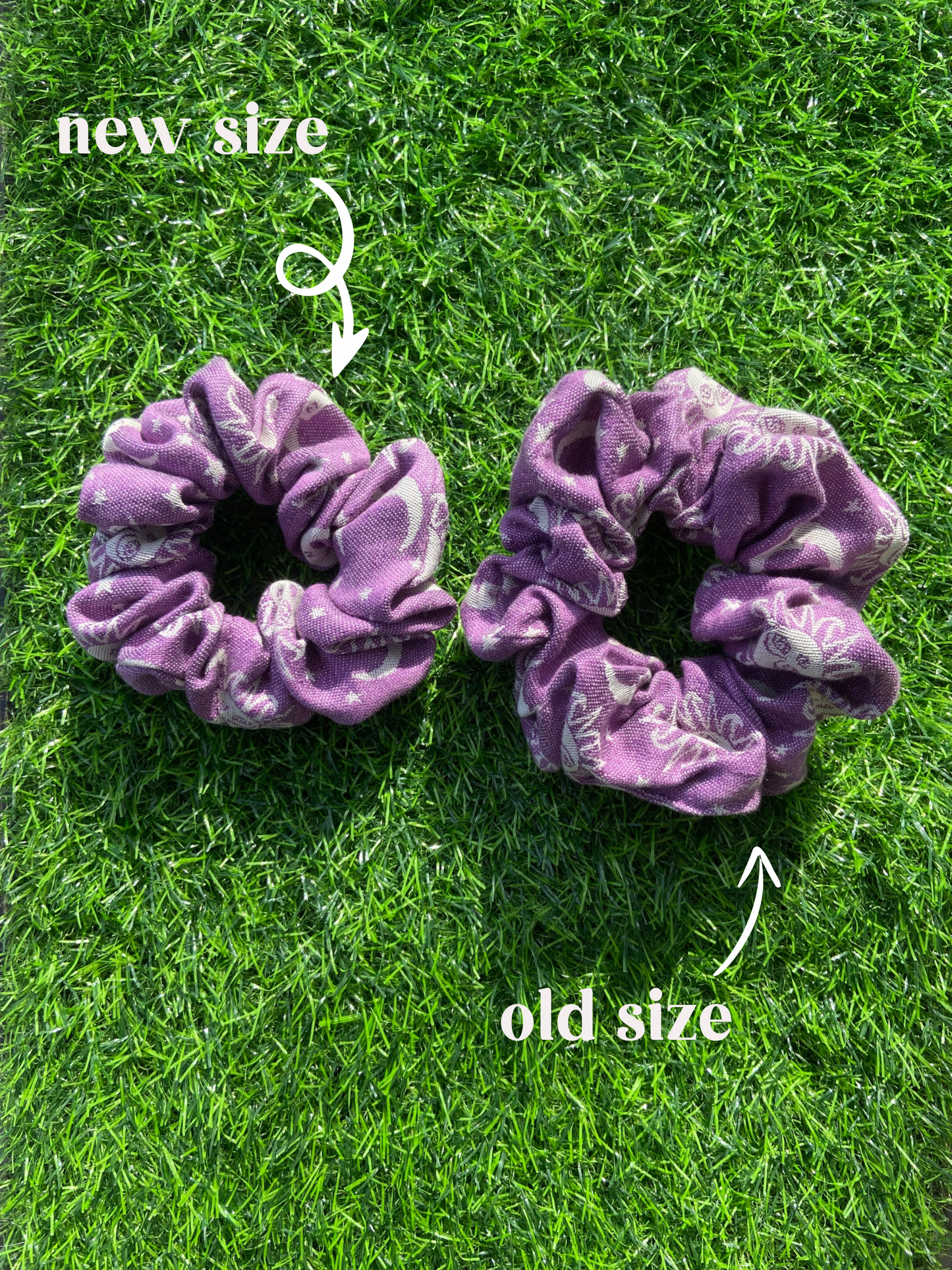 Aura Leaf Wisteria scrunchie (new size)