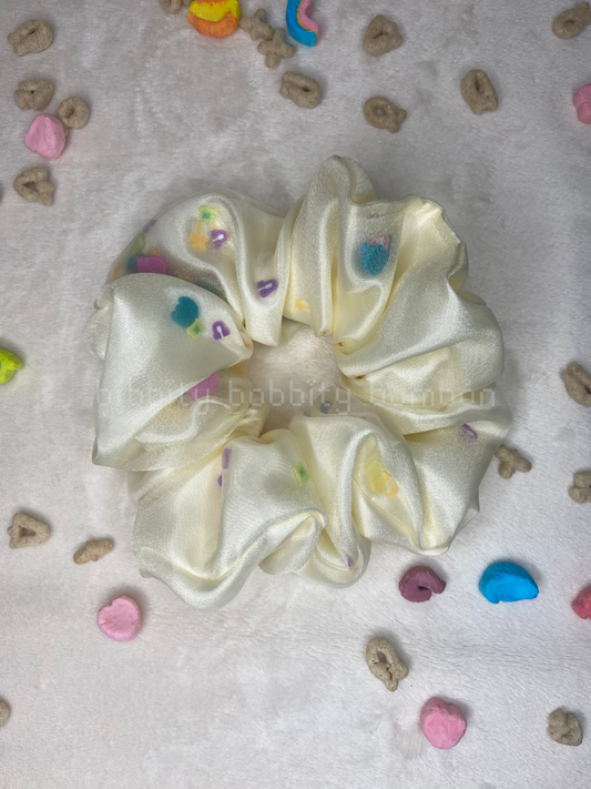 Ivory lucky charms scrunchie